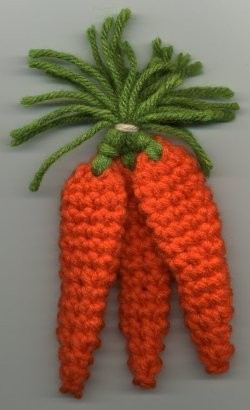 Crochet Bunch of Carrots Fridgie