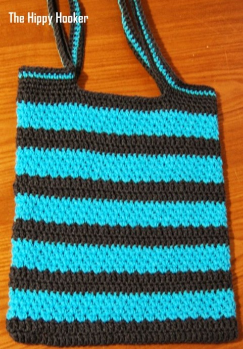 Crochet Back To School Tote Bag