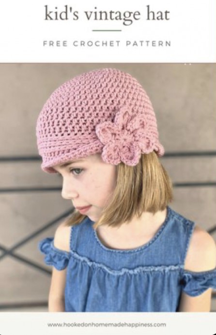 Free Kid’s Vintage Hat Crochet Pattern