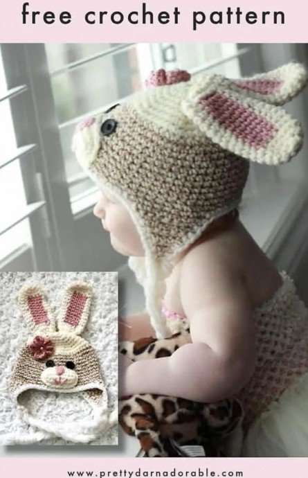 Adorable Free Crochet Bunny Hat Pattern