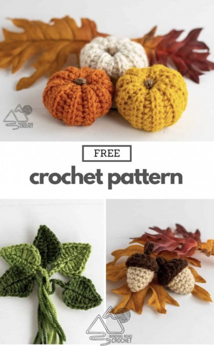 Crochet Fall Decor Tiny Accents Free Pattern with Videos