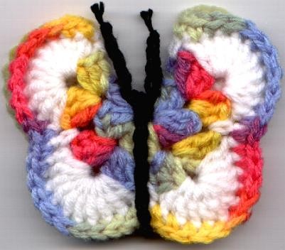 Crochet Butterfly Magnet