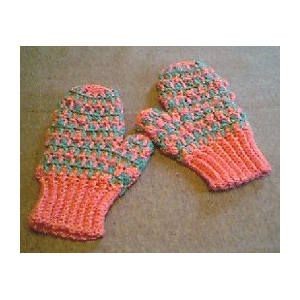 Crochet Checker Stitch Mittens