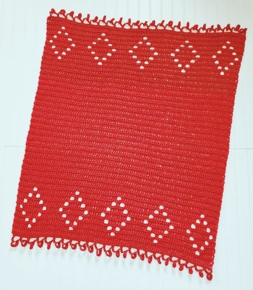 Crochet Bella Rosa Filet Blanket