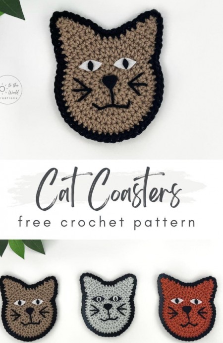 Crochet Cat Coaster (Free Pattern)