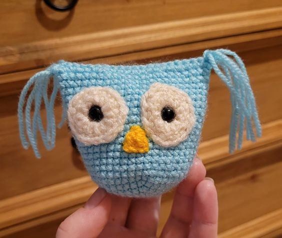 Crochet Owl Keyring Amigurumi