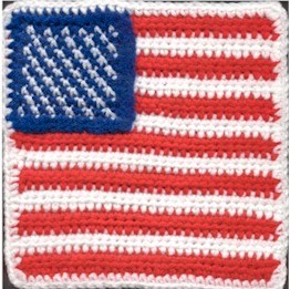 Crochet God Bless America Dishcloth