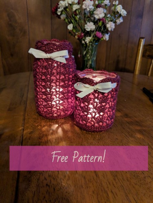 Crochet Lace Mason Jar Covers