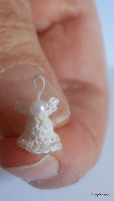 Crochet Mini Angel For Christmas Tree