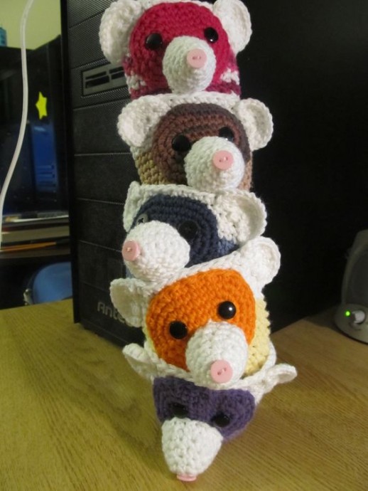 Crochet Ferret Coffee Cozies