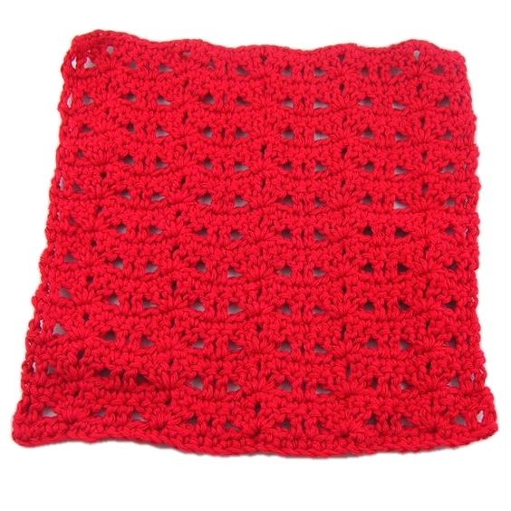 Crochet Wavy Rows Dishcloth