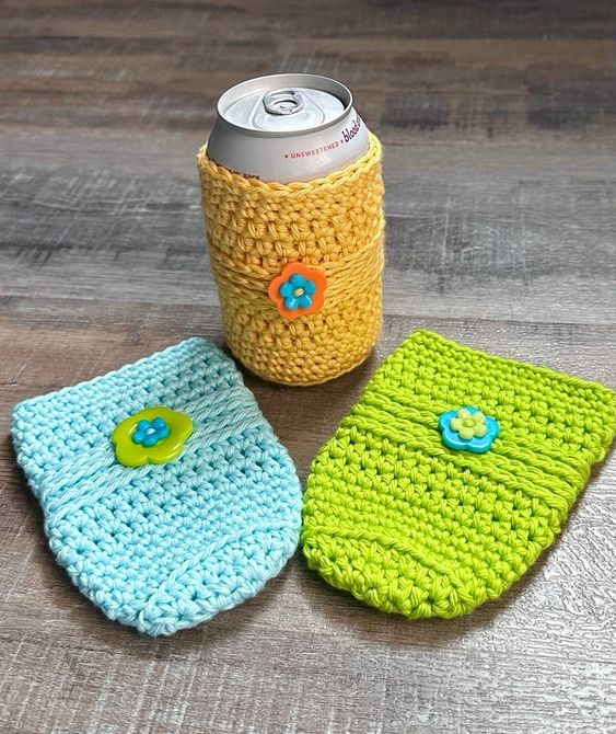 Crochet Springtime Can Cozy