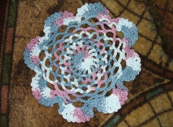 Crochet Petals Dishcloth