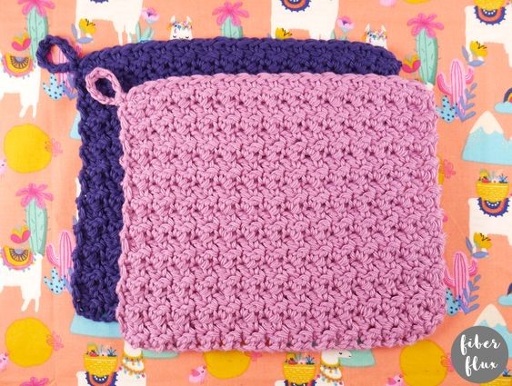 Crochet Suzette Stitch Dishcloth