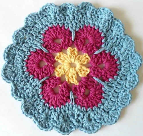 Crochet Garden Bloom Dishcloth