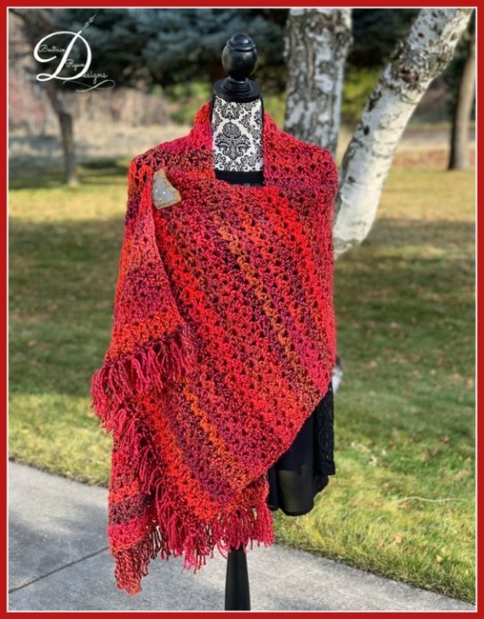 Crochet Sunset Garden Shawl