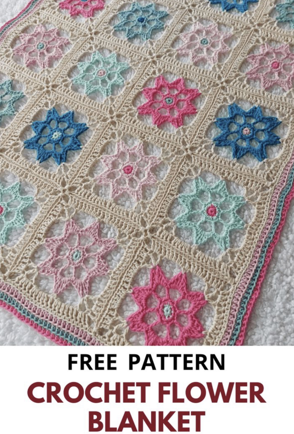 Crochet Flower Blanket Pattern (Vintage Blooms) – FREE CROCHET PATTERN ...