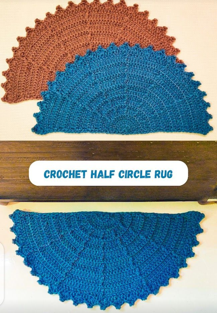 Half Circle Crochet Rug FREE CROCHET PATTERN — Craftorator