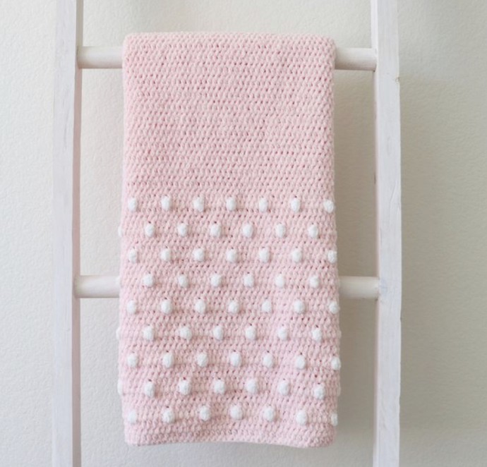 Crochet Polka Dot Ends Blanket (Free Pattern)