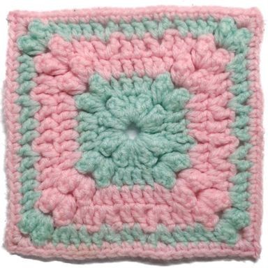 Crochet Kernel Stitch Granny Square