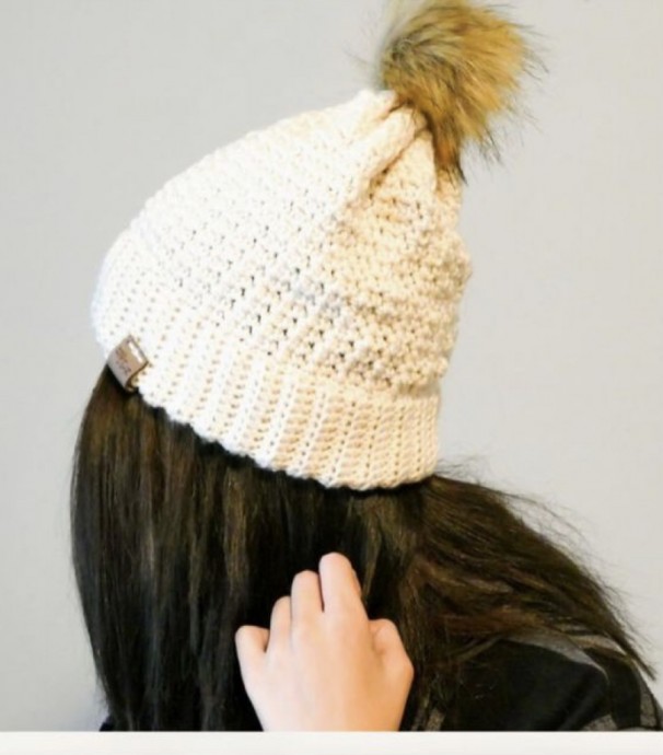 Crochet Bottom Up Double Brim Beanie (Free Pattern)