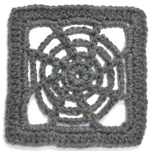 Crochet Spiderweb Granny Square