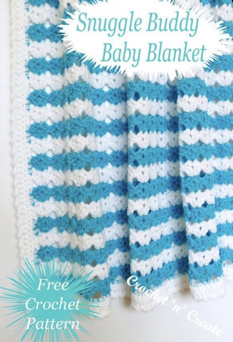 Crochet Snuggle Buddy Baby Blanket (Free Pattern)