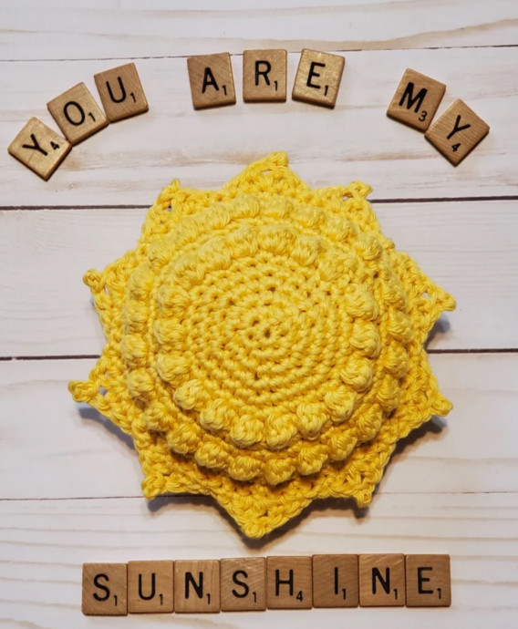 Crochet You Are My Sunshine Baby Rattle