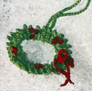 Crochet Holly Wreath Curtain Pulls