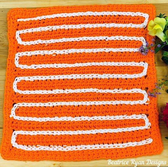 Crochet Squiggles Dishcloth