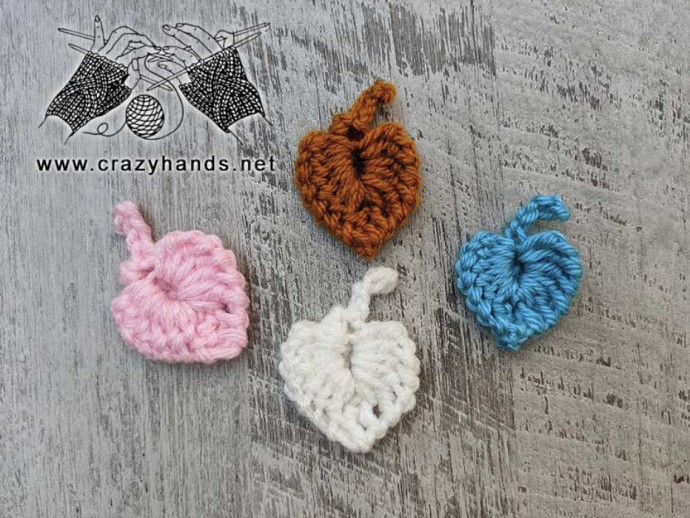 Free crochet Pattern: Beautiful Small Leaf