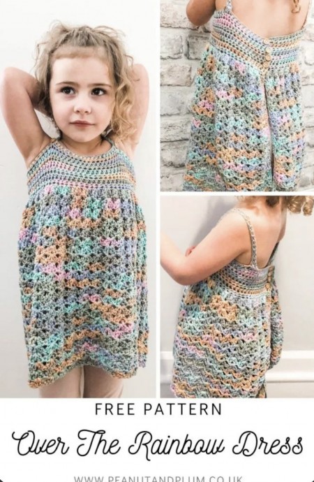 Beautiful Crochet Dress for Girls (Free Pattern)