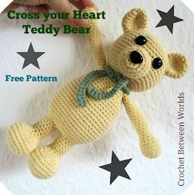 Crochet Cross Your Heart Teddy