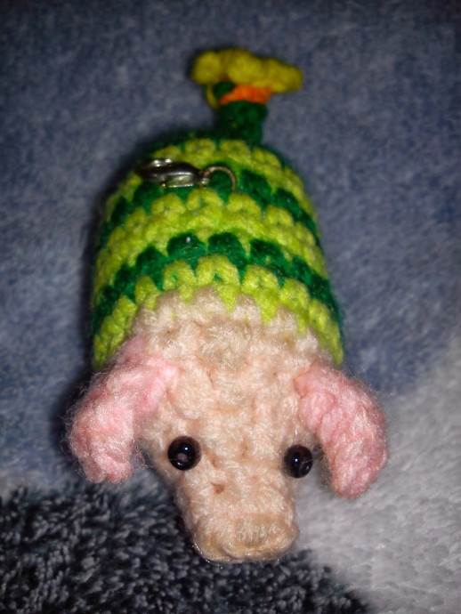 Crochet Poogie with Key Chain Amigurumi