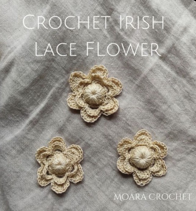 Free Crochet Irish Lace Flower Pattern