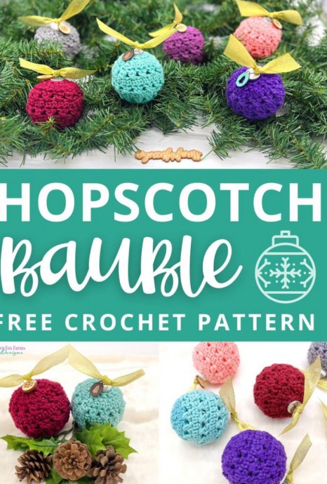 Crochet Bauble Christmas Ornament (Free Pattern) – FREE CROCHET PATTERN