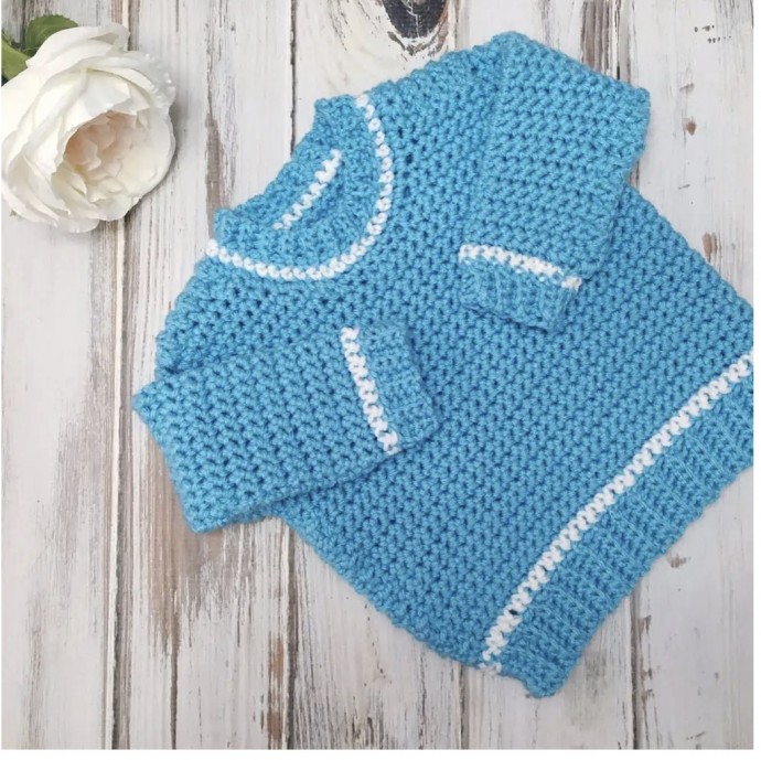 Baby Ribbed Shoulder Sweater