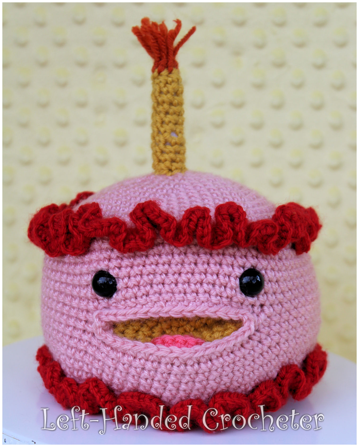 Crochet Smiling Birthday Cake