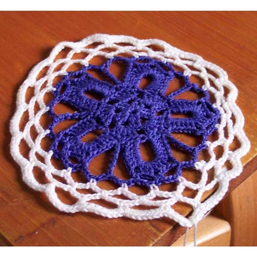 Crochet Two Colors Round Coaster