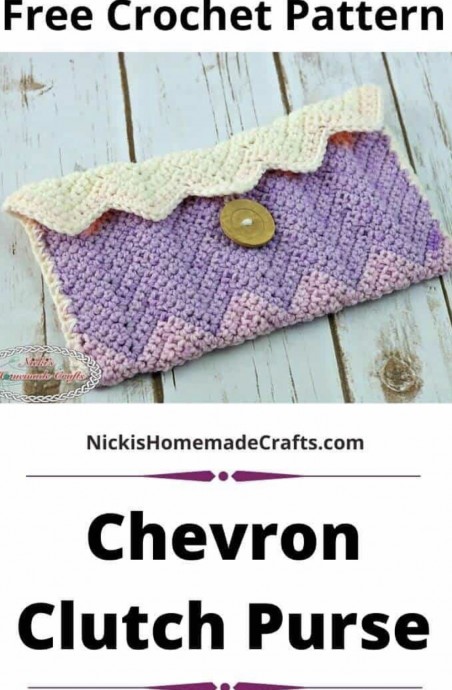 Chevron Clutch Purse- Free Crochet Pattern