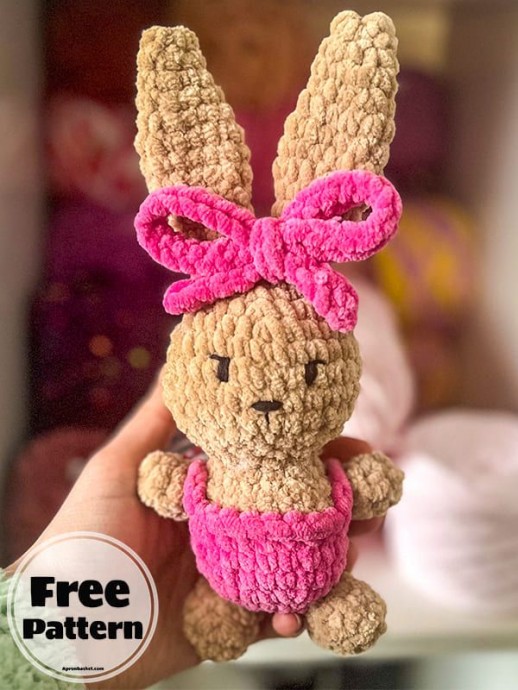 Crochet Amigurumi Farmer Bunny