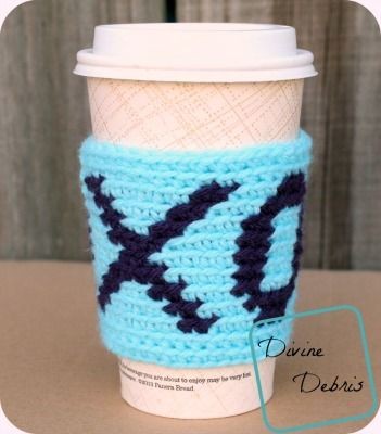 Crochet Hugs and Kisses Cup Sleeve