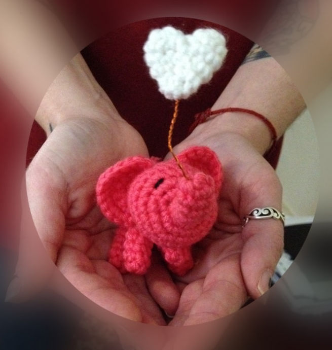 Crochet Palm Sized Pachyderm Toy