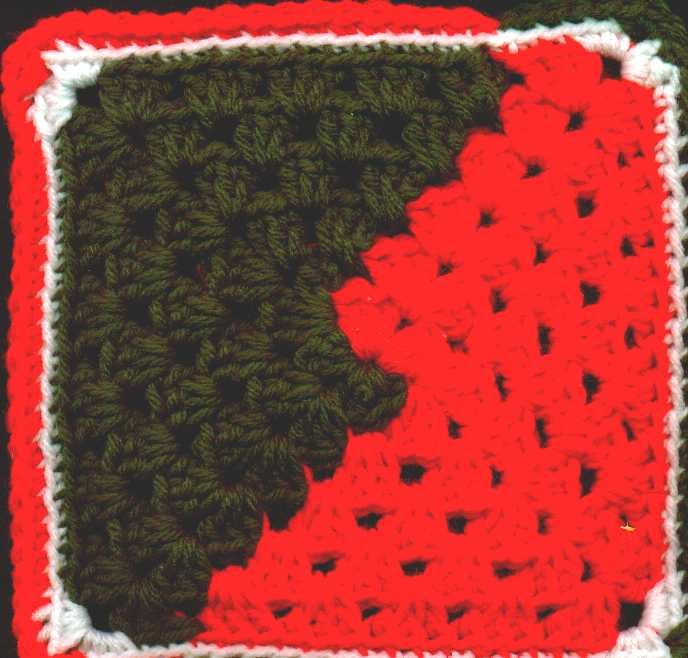 Crochet Holiday Twist Square Washcloth