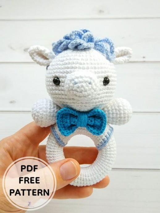 Crochet Horse Rattle Amigurumi