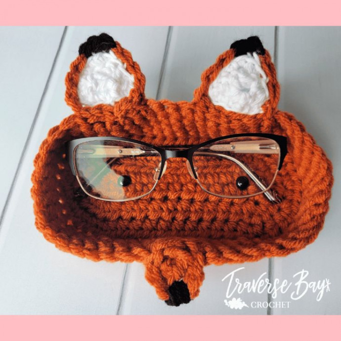 Crochet Glasses Fox Case Holder