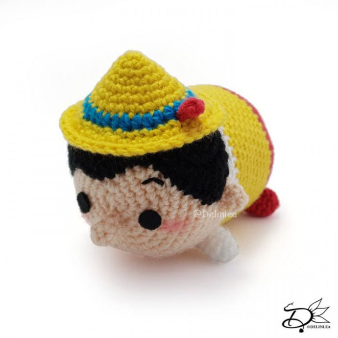 Crochet Pinocchio Tsum Tsum Amigurumi Toy