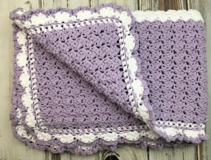 Lilac Meadows Baby Blanket