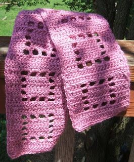 Crochet Floating Blocks Scarf