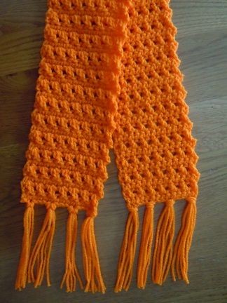 Crochet Crossed Double Scarf